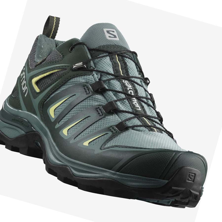 Salomon WoX ULTRA 3 GORE-TEX Kadın Yürüyüş Ayakkabısı Yeşil | TR 2832CTV